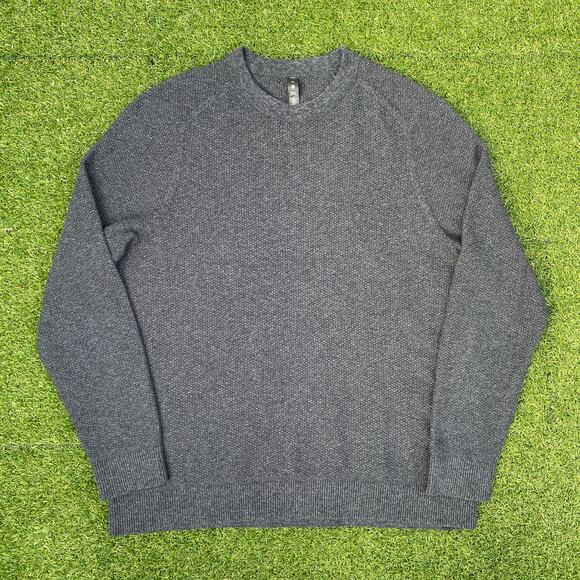 Lululemon Athletica Men's Textured Knit Pullover Crewneck Sweater XL Grey - Picture 1 of 6